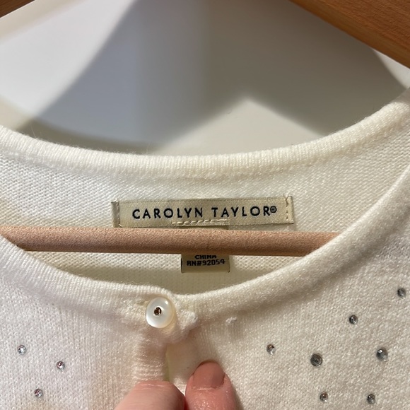 Carolyn Taylor Faux Rhinestone Cardigan. - Picture 3 of 6